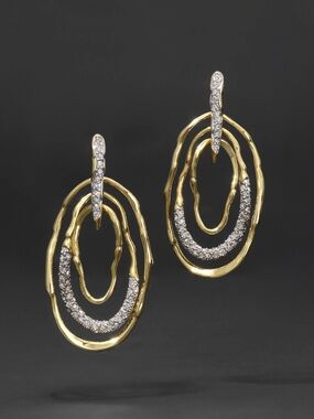 ALEXIS BITTAR Solanales Mobile Pave Post Earrings Gold silver Clear MY16